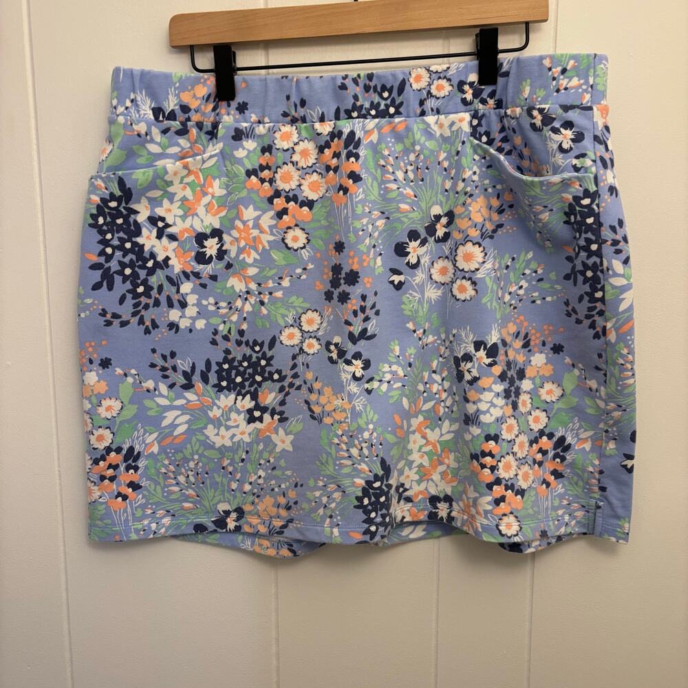Kim Rogers Skort Womens XL Extra Large Floral Botanic Print Golf Pickleball